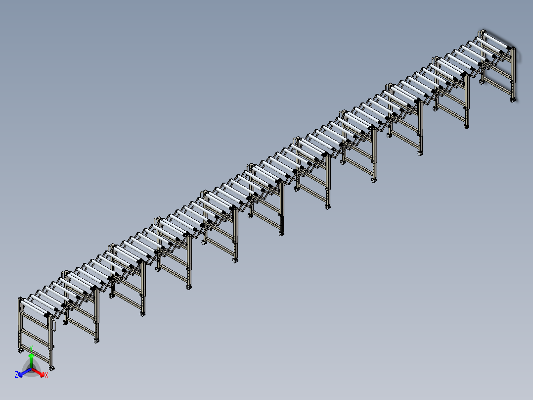 柔性滚筒输送机flexible-roller-conveyor-2-igs cgr stp主视图