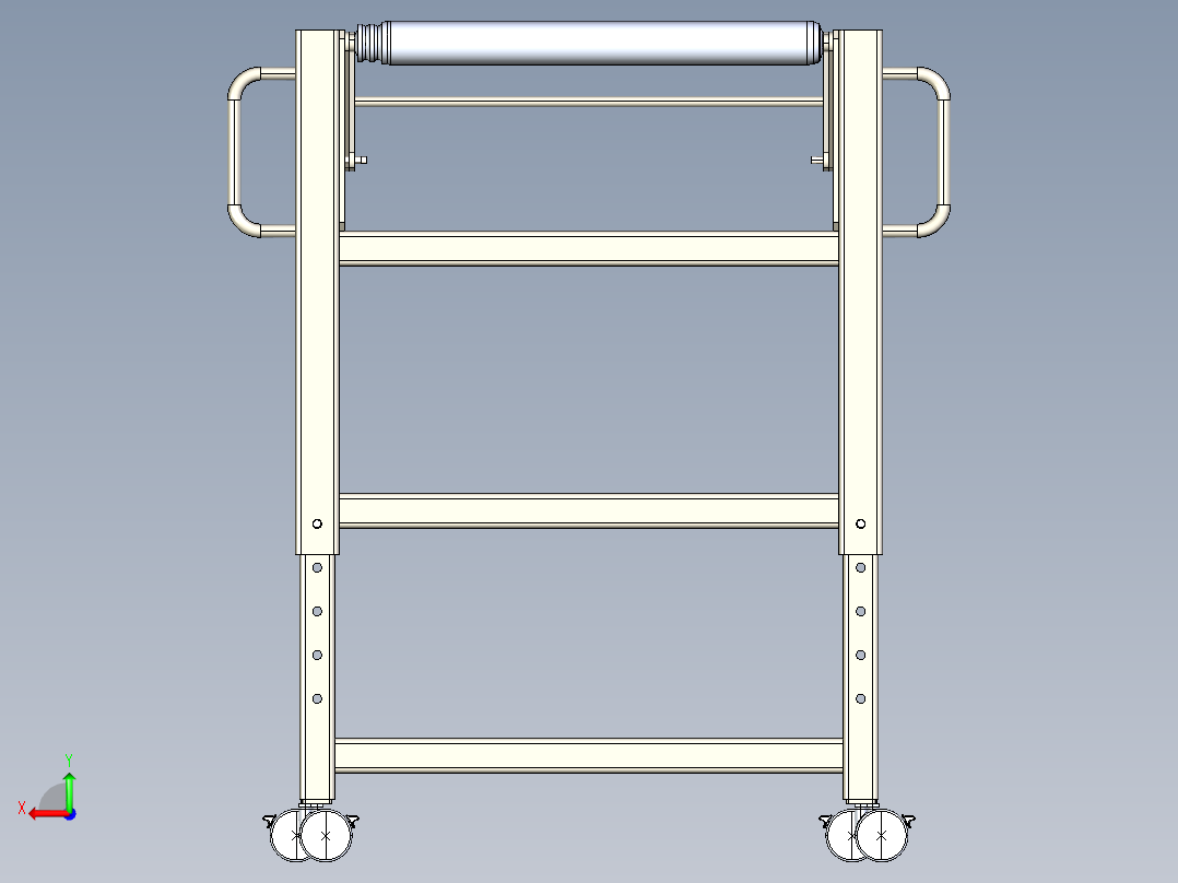 柔性滚筒输送机flexible-roller-conveyor-2-igs cgr stp后视图