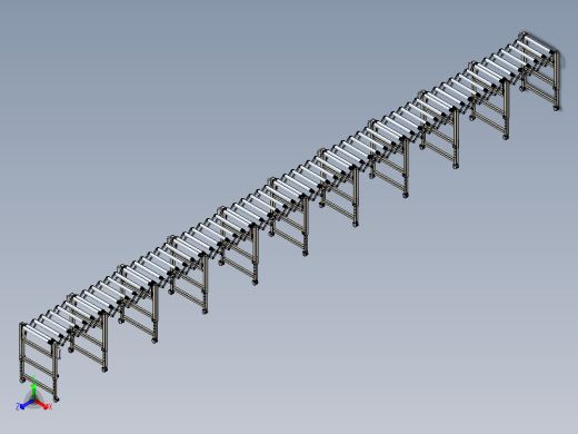 柔性滚筒输送机flexible-roller-conveyor-2-igs cgr stp正等轴测缩略图