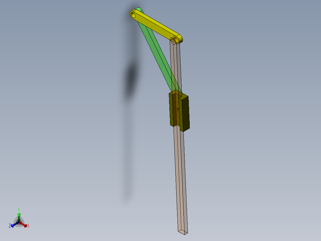 转动导杆机构正等轴测图
