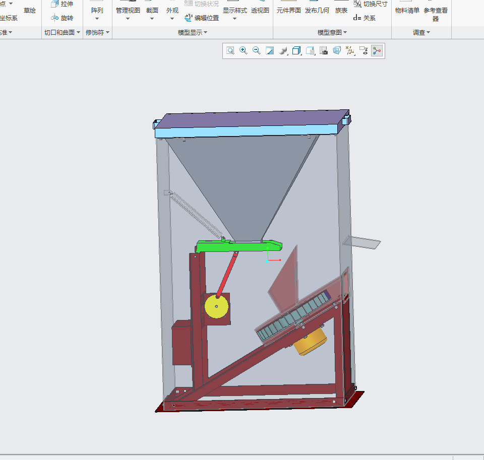 鱼塘定时自动投料机设计 含三维 二维 说明书
