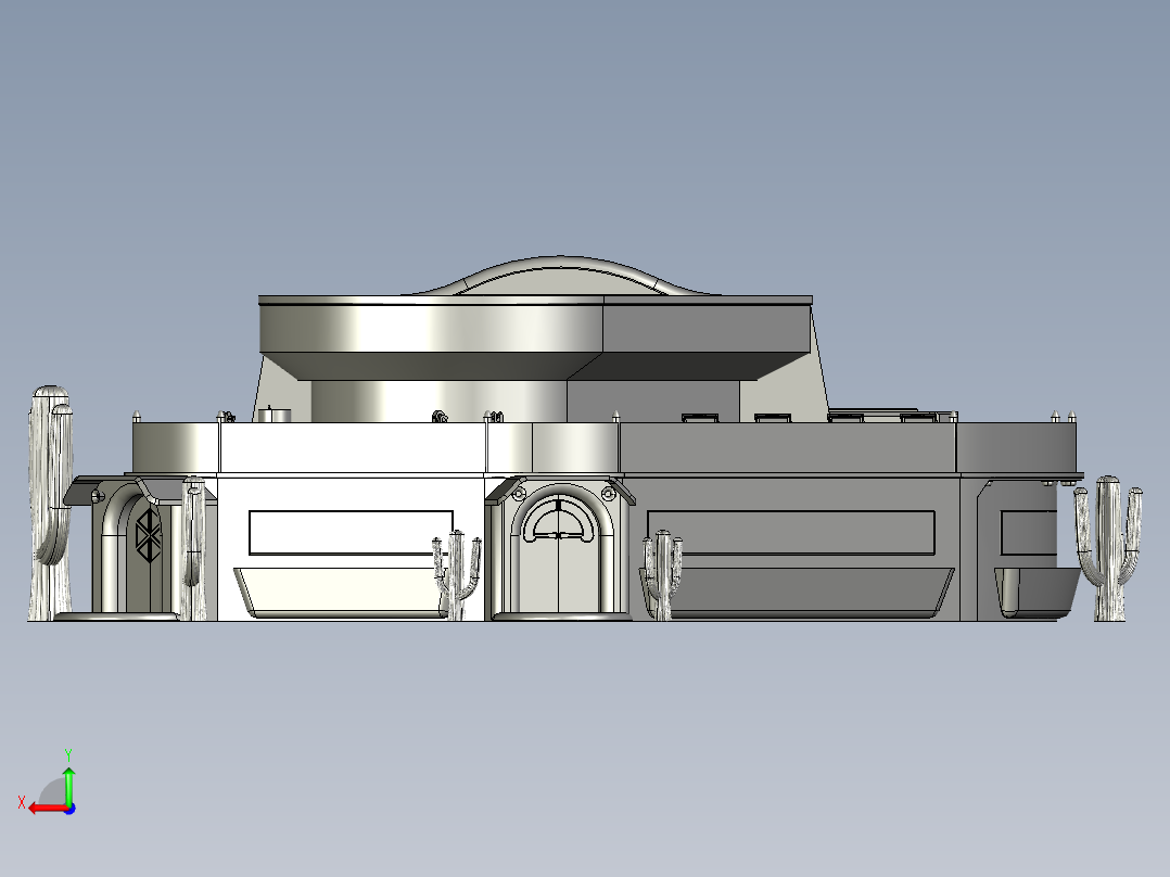 沙漠绿洲后视图