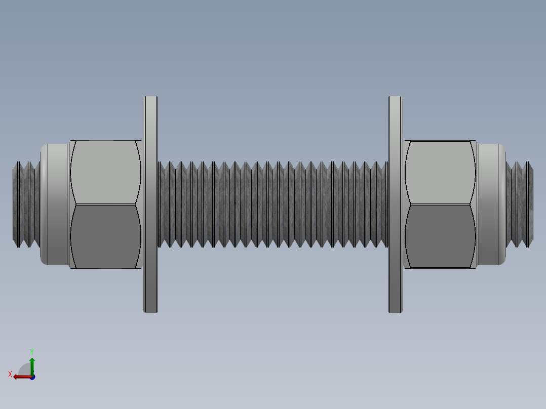 紧固件-1.0000 All-Thread后视图