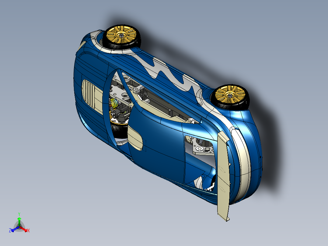 汽车外壳与底盘模型3D图纸 IGS格式