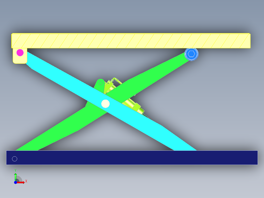 剪刀式液压升降平台前视图