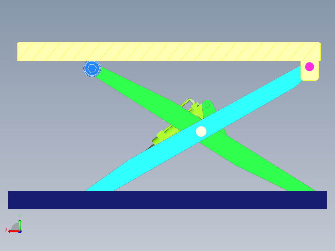 剪刀式液压升降平台后视图