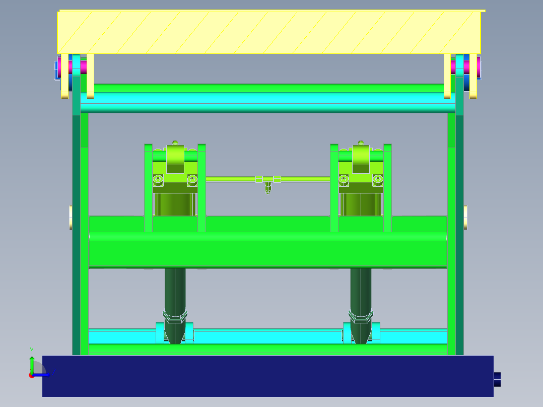 剪刀式液压升降平台左视图