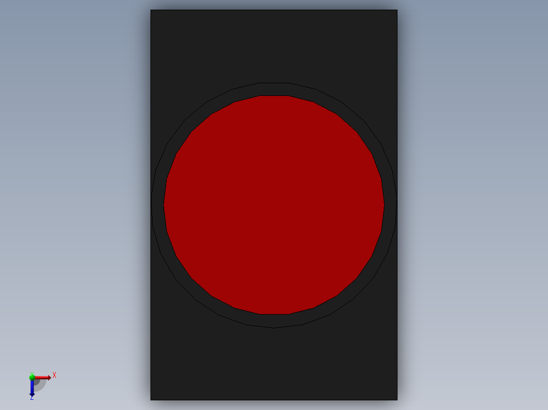 按钮（红色） B22-GA11-511-0_2俯视图