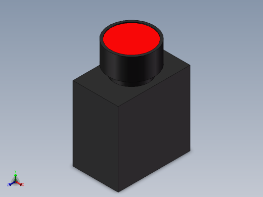 按钮（红色） B22-GA11-511-0_2正等轴测缩略图