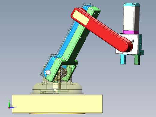 旋转机械手sw18可编辑左视缩略图