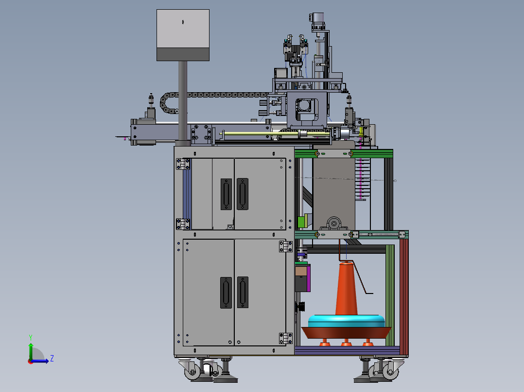 灯板自动插线设备sw18可编辑左视图