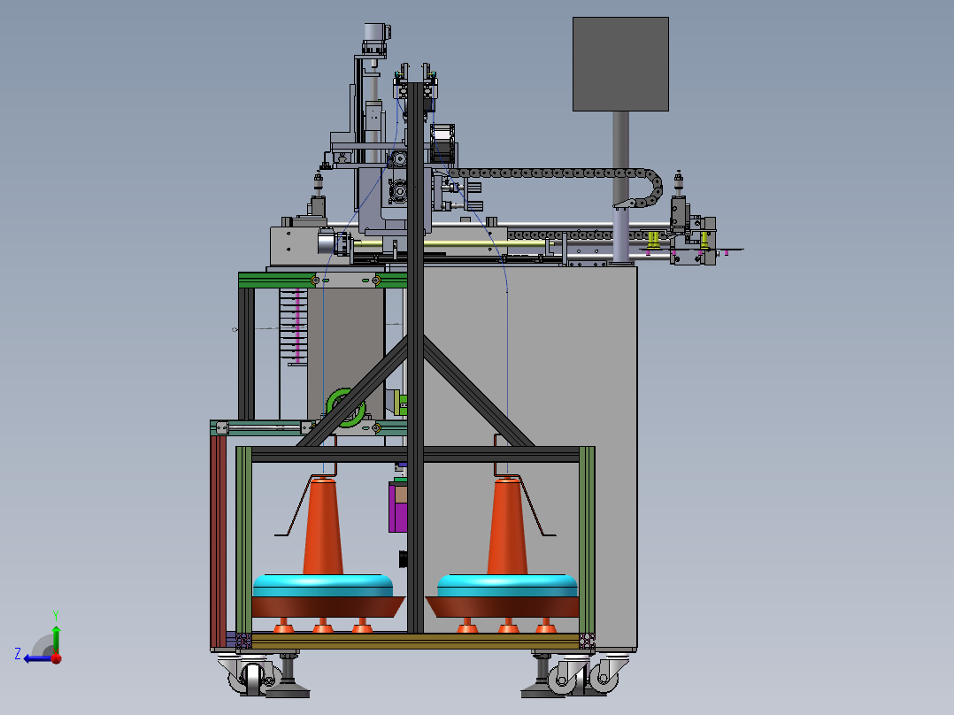 灯板自动插线设备sw18可编辑右视图