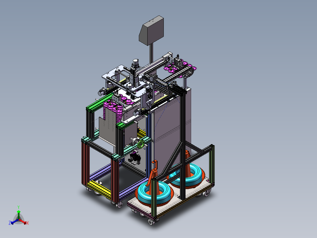 灯板自动插线设备sw18可编辑正等轴测图