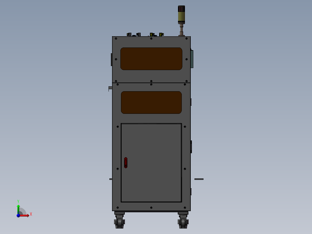 前盖裁胶摆盘机设备sw16可编辑前视图