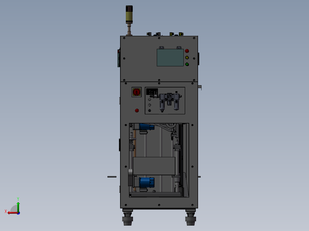 前盖裁胶摆盘机设备sw16可编辑后视图