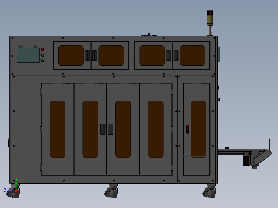 前盖裁胶摆盘机设备sw16可编辑右视图