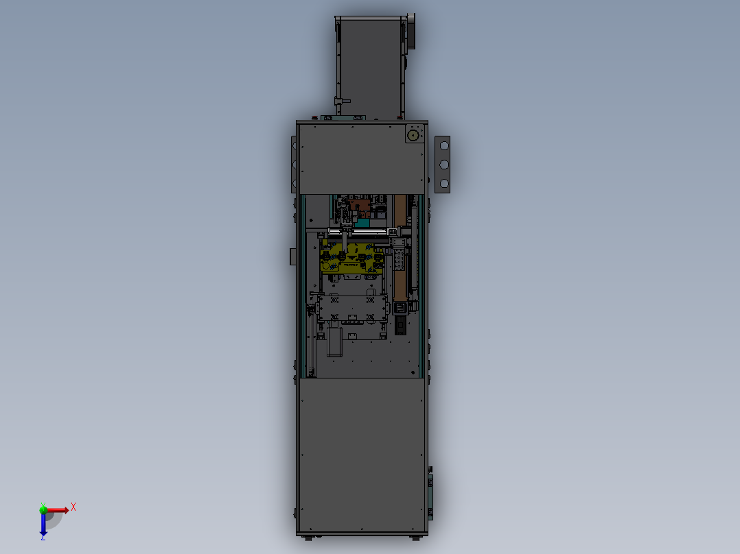 前盖裁胶摆盘机设备sw16可编辑俯视图