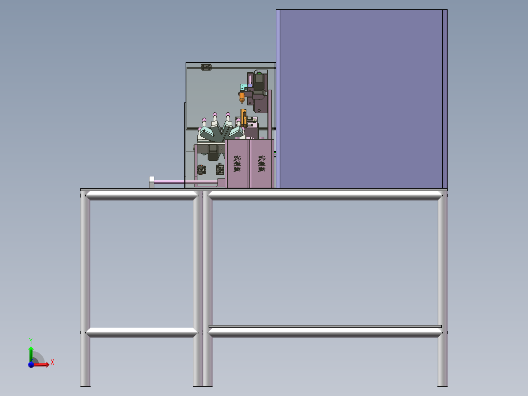 单试管自动注液混合去盖上料检测sw22可编辑前视图