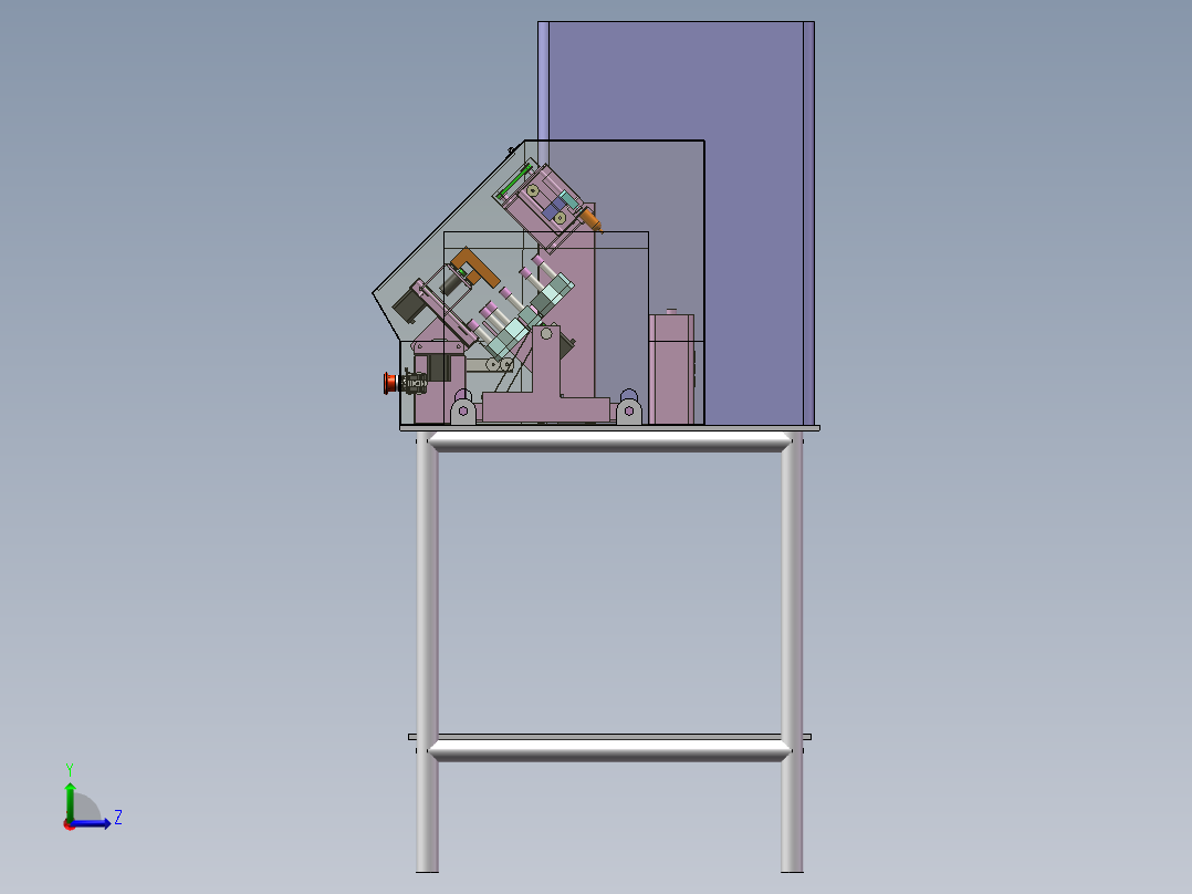 单试管自动注液混合去盖上料检测sw22可编辑左视图