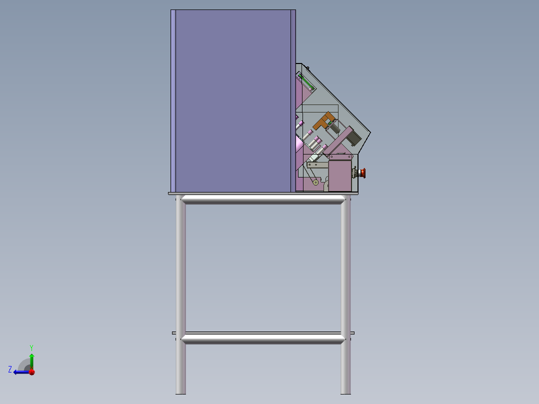 单试管自动注液混合去盖上料检测sw22可编辑右视图