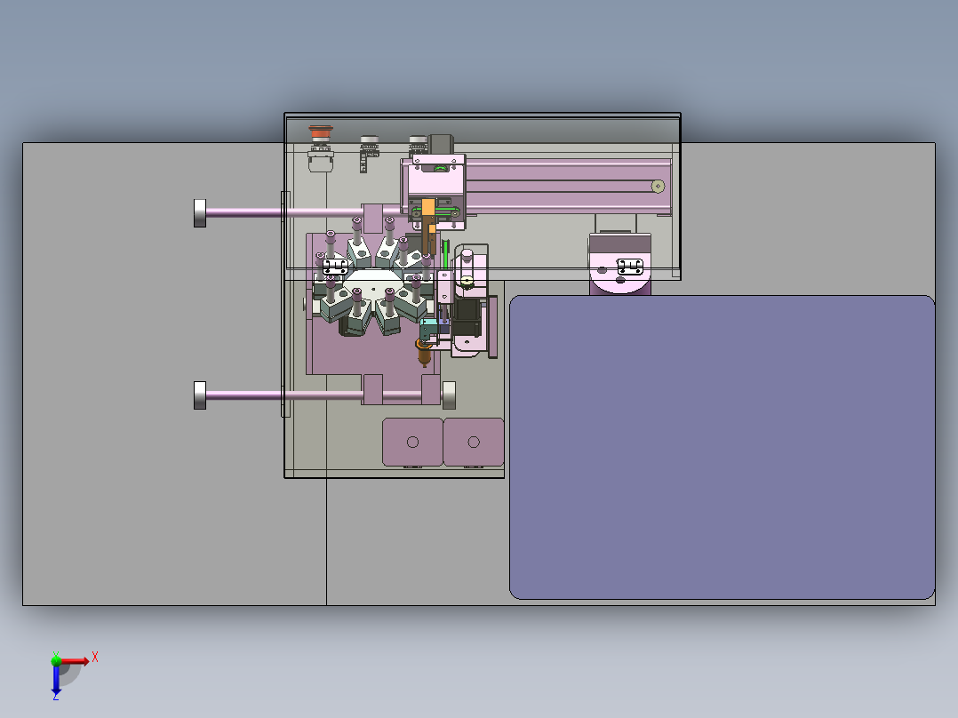 单试管自动注液混合去盖上料检测sw22可编辑俯视图