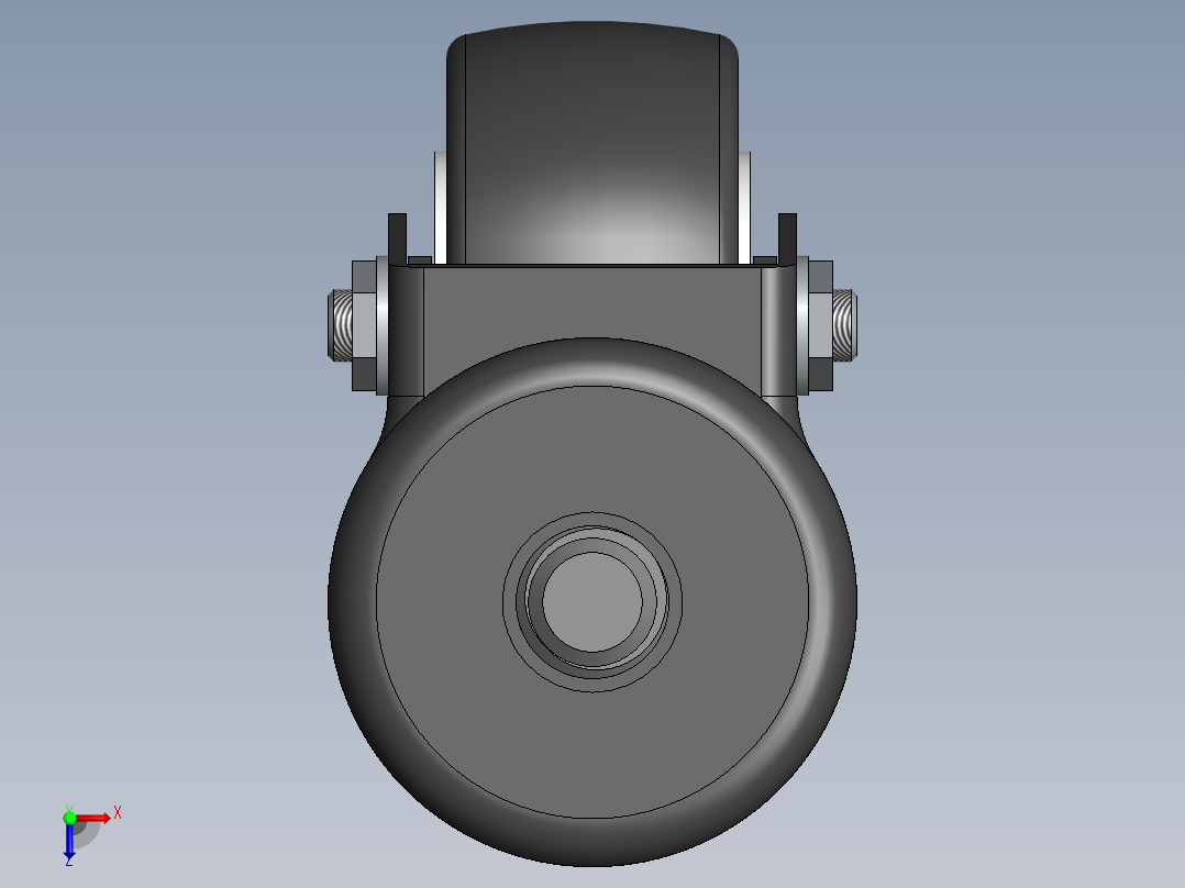 万向轮、脚轮俯视图