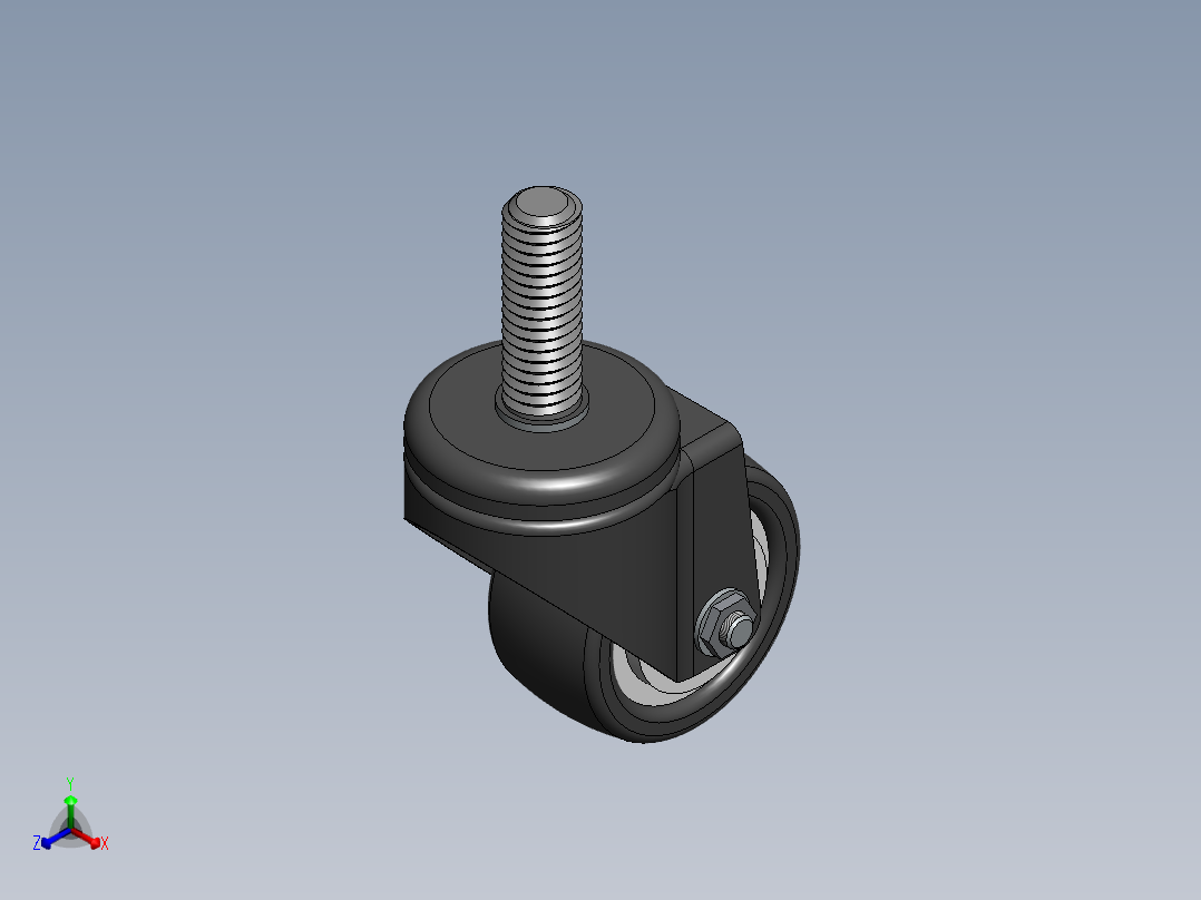 万向轮、脚轮正等轴测图