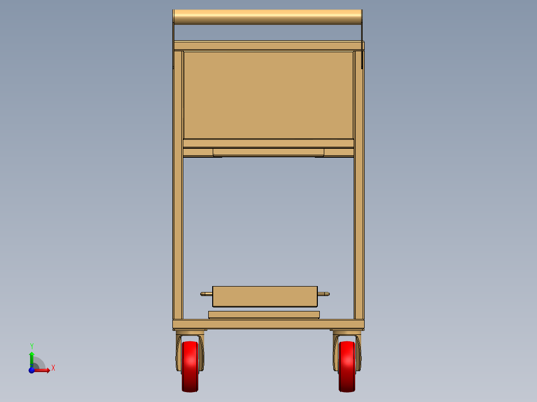 A3003463-湿零件运输小车前视图