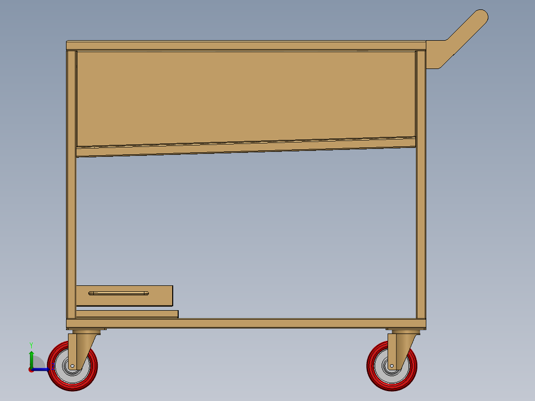 A3003463-湿零件运输小车左视图