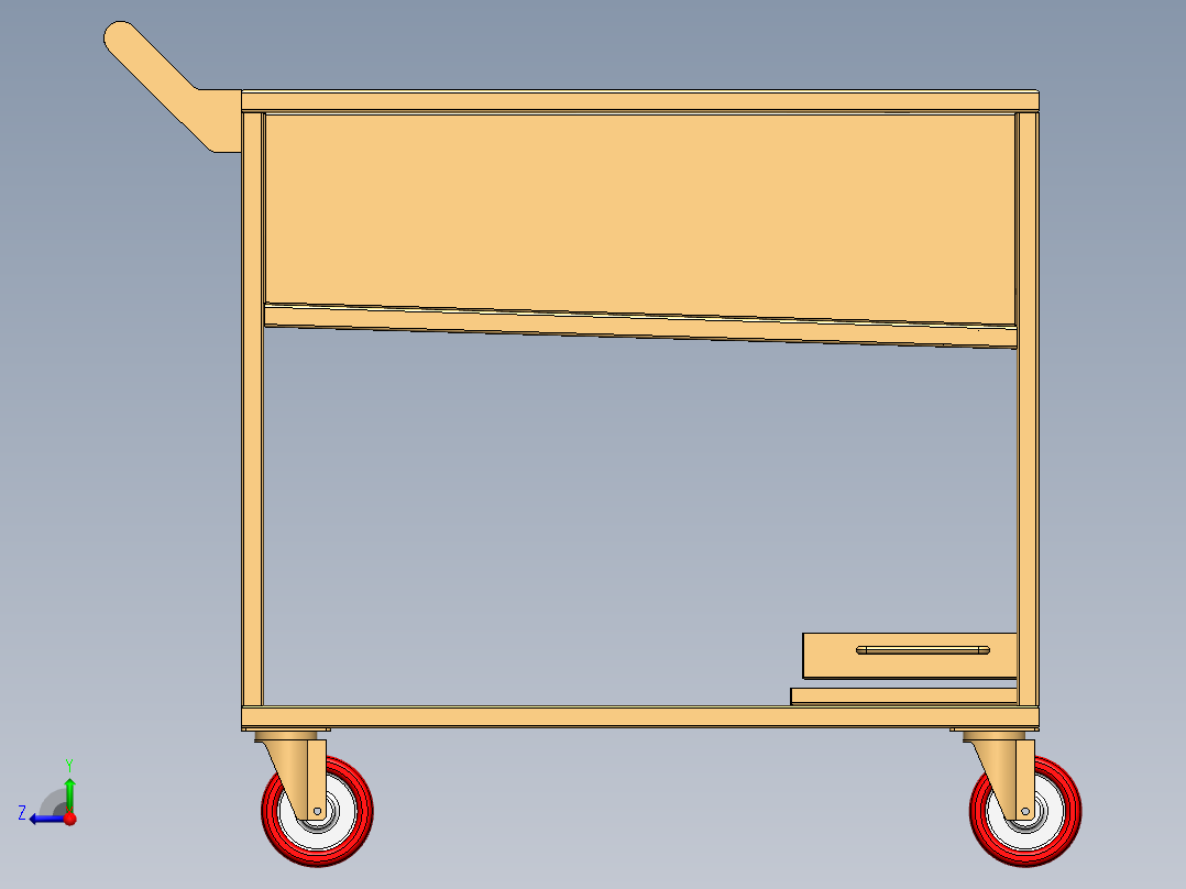 A3003463-湿零件运输小车右视图