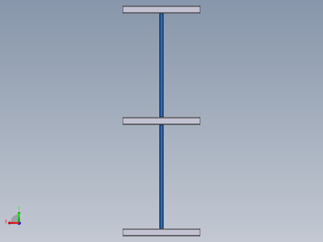 货架、多列悬臂货架后视图