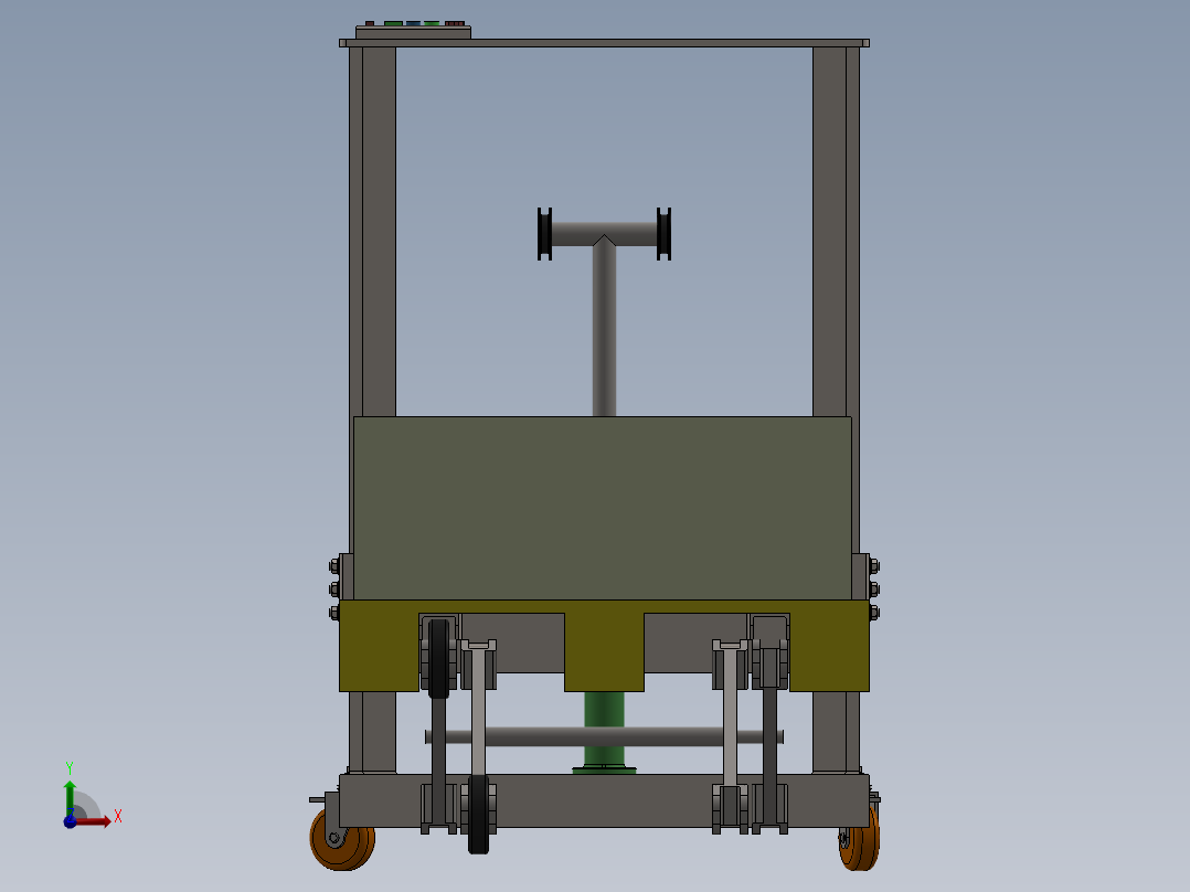 剪叉式升降机 、升降机(84)前视图