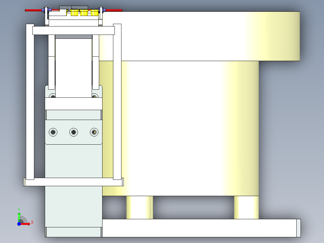 铅帽振动盘上料组件前视图