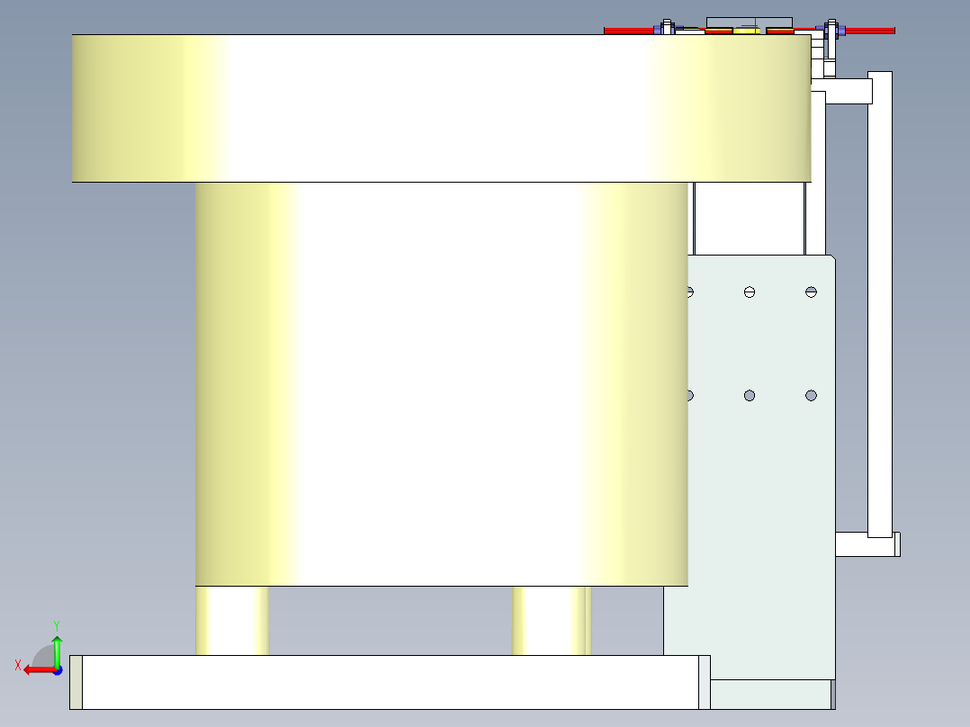 铅帽振动盘上料组件后视图