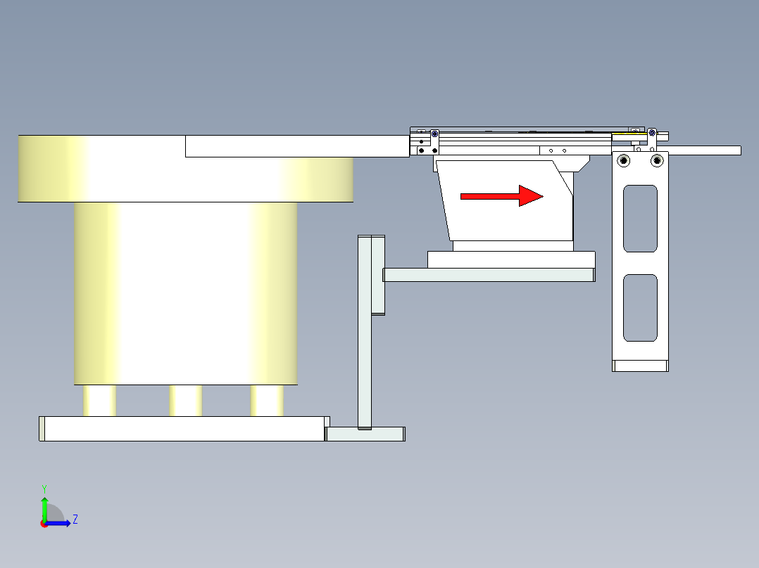 铅帽振动盘上料组件左视图