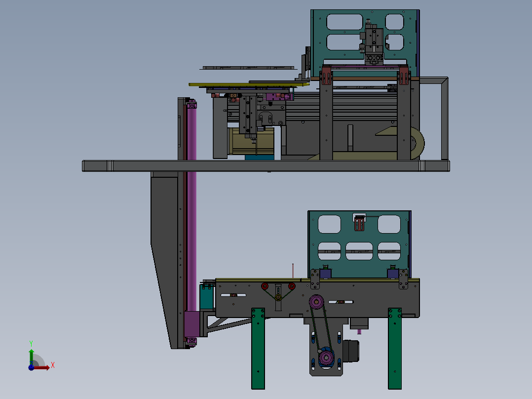 Tray盘供料机构前视图