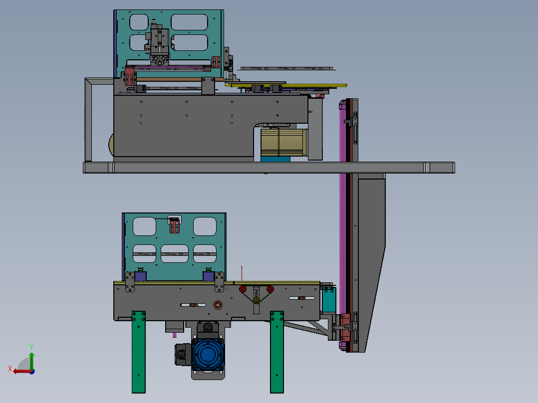 Tray盘供料机构后视图