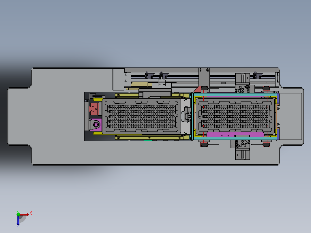 Tray盘供料机构俯视图