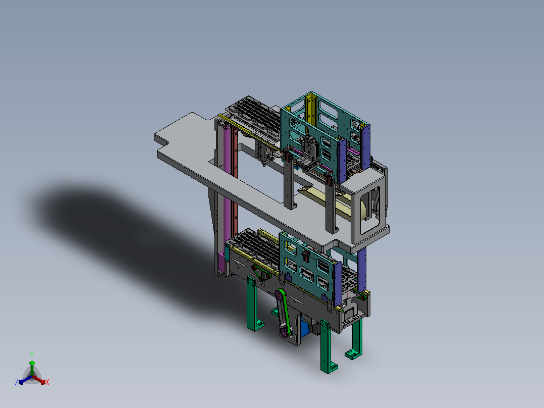 Tray盘供料机构正等轴测图