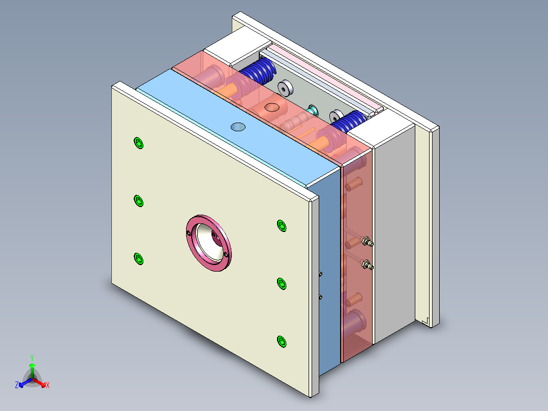 吹风机外壳注塑模具设计含UG三维图纸-一模两腔