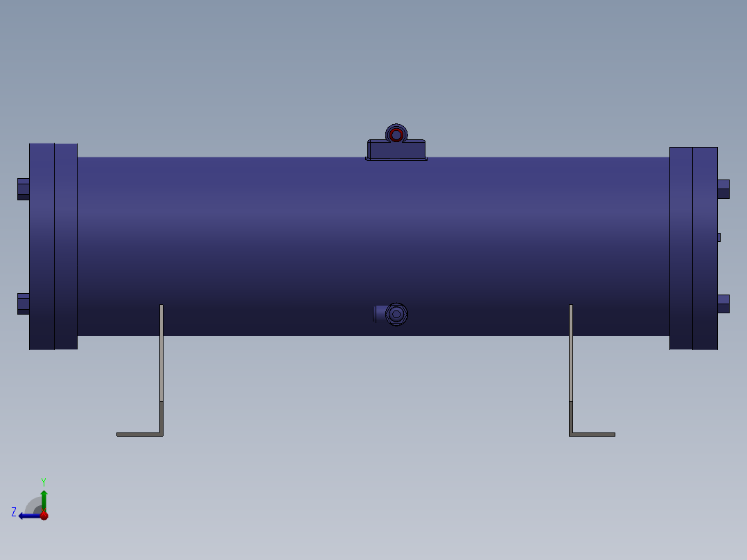 液压水冷列管冷却器CA7.5右视图