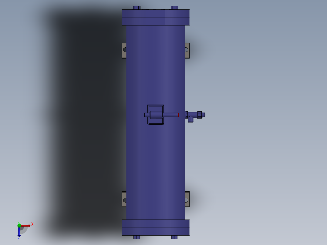 液压水冷列管冷却器CA7.5俯视图