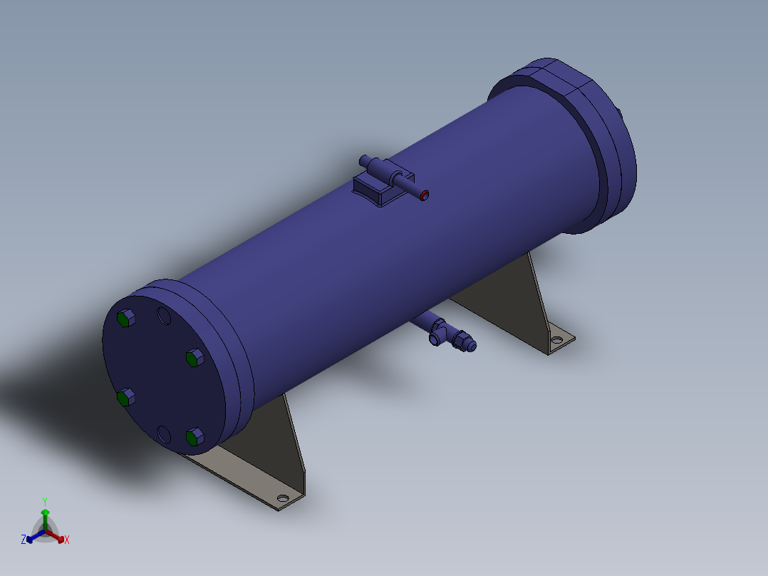 液压水冷列管冷却器CA7.5正等轴测图