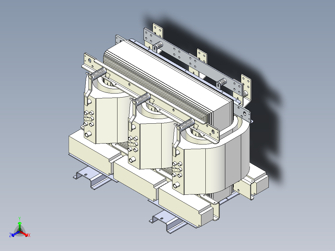 干变变压器正等轴测图