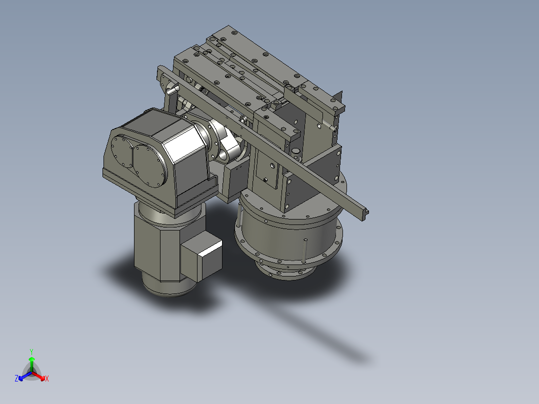 机头新防脱摆动式正等轴测图