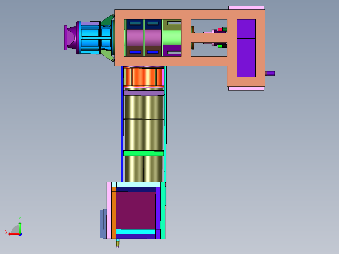 全自动液压压砖机后视图