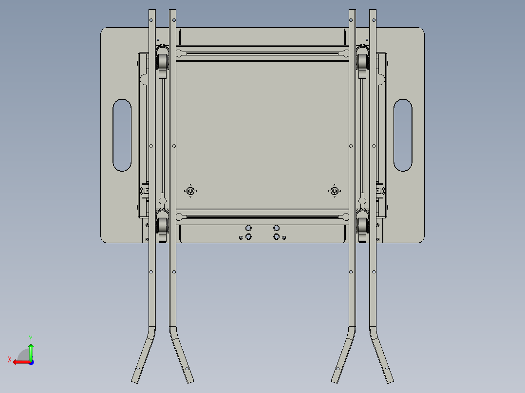 型材通用流转车后视图