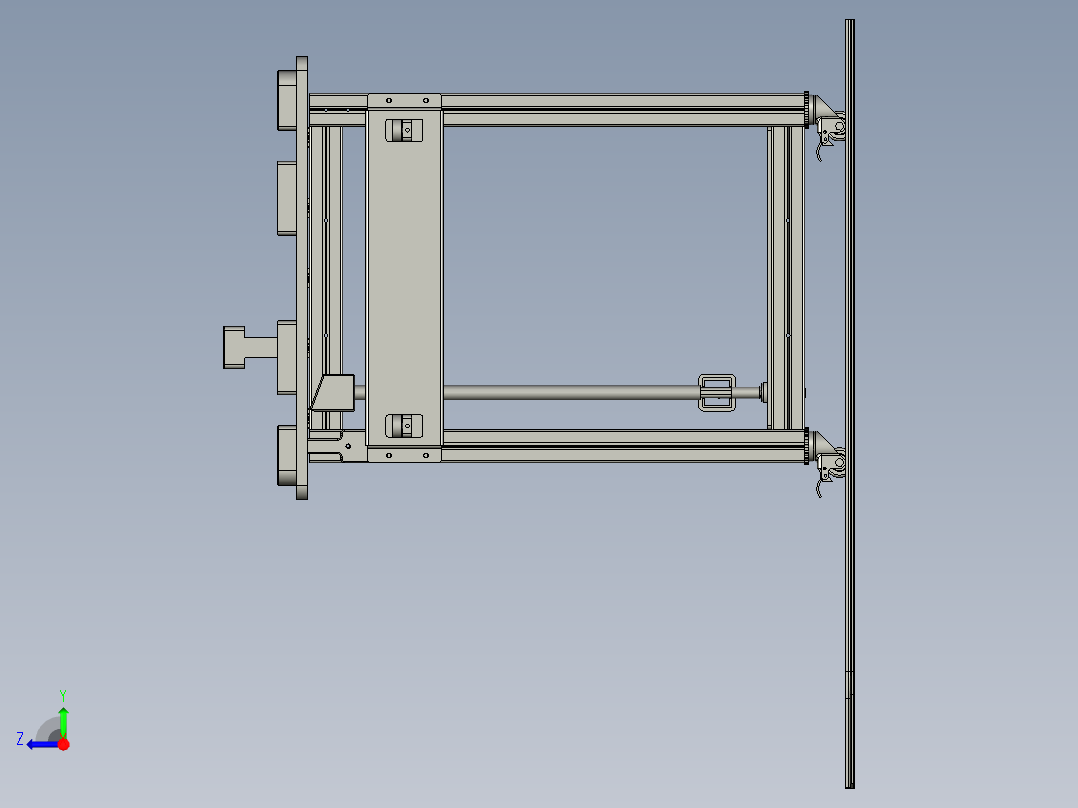 型材通用流转车右视图