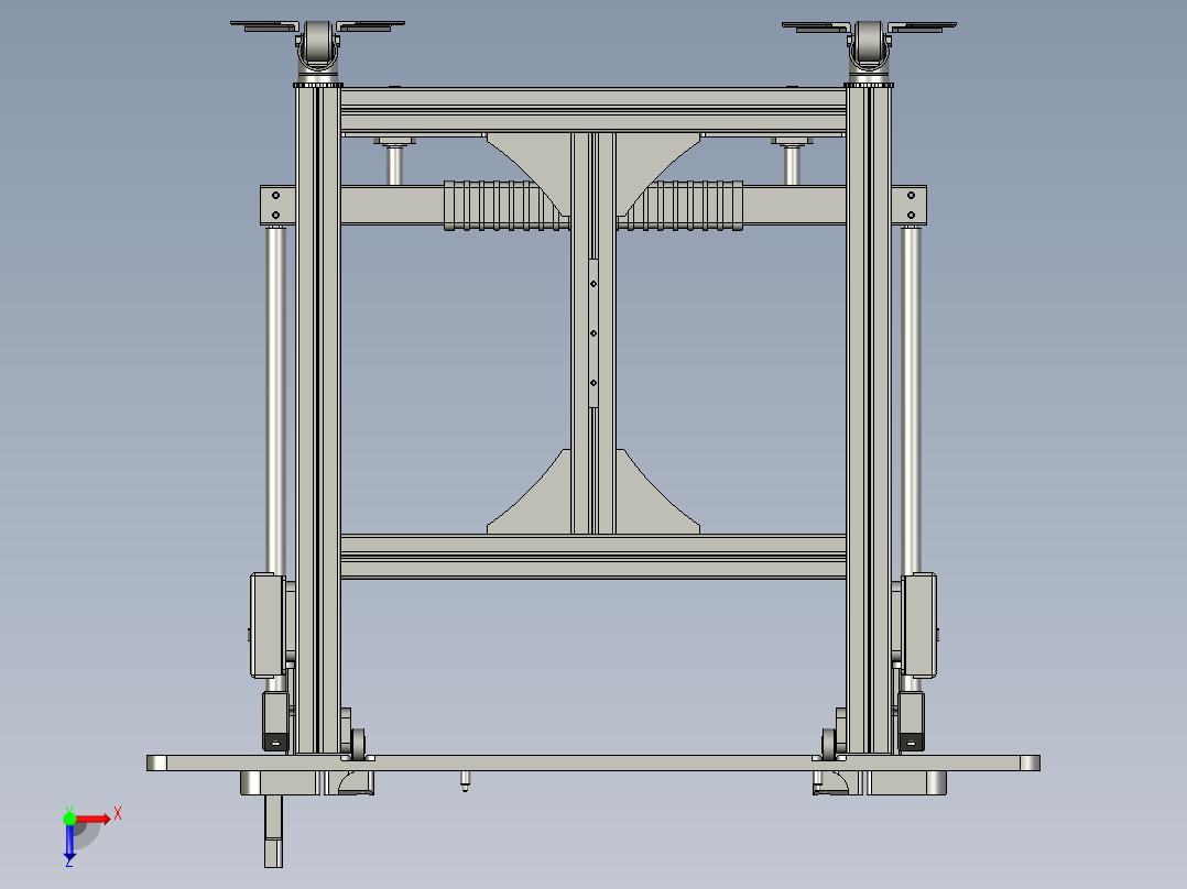 型材通用流转车俯视图