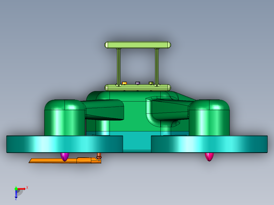 高空无人机辅助救援装备俯视图